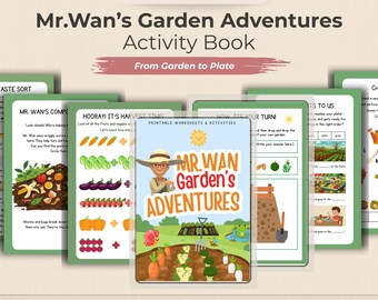 Garden Adventure Vorschul-Arbeitsblätter: Kompost & Pflanzenaktivitäten PDF + Canva-Vorlage