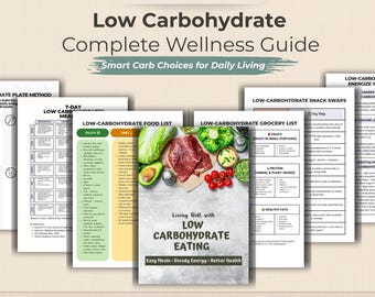 Low Carb Meal Plan: 7-Tage Wellness Pack (druckbare PDF)