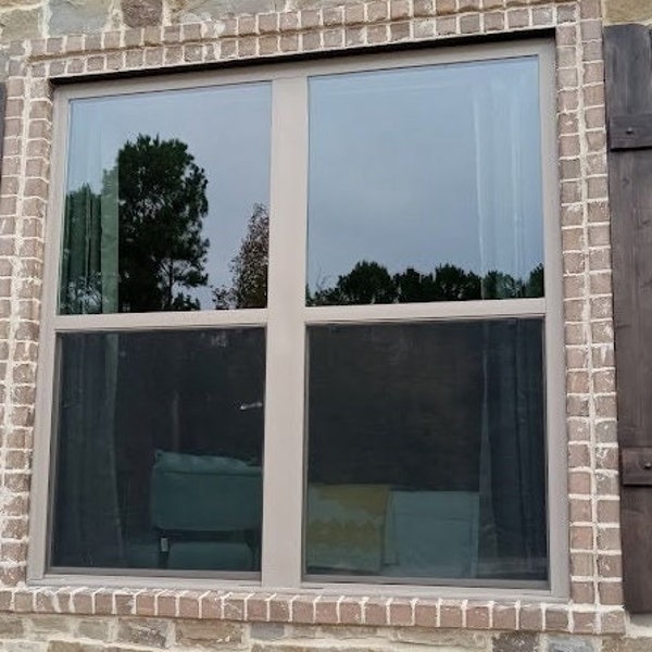 Cedar Double Arch Board and Batten Exterior Window Shutters with Rivets