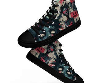 One-of-a-Kind Zombie High Top Canvas Shoes – 'Be You' Custom Women’s Footwear