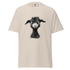 Cute Baby Goat Face T-Shirt - Adorable Farm Animal Graphic Tee - Unisex Classic Fit for Goat Lovers