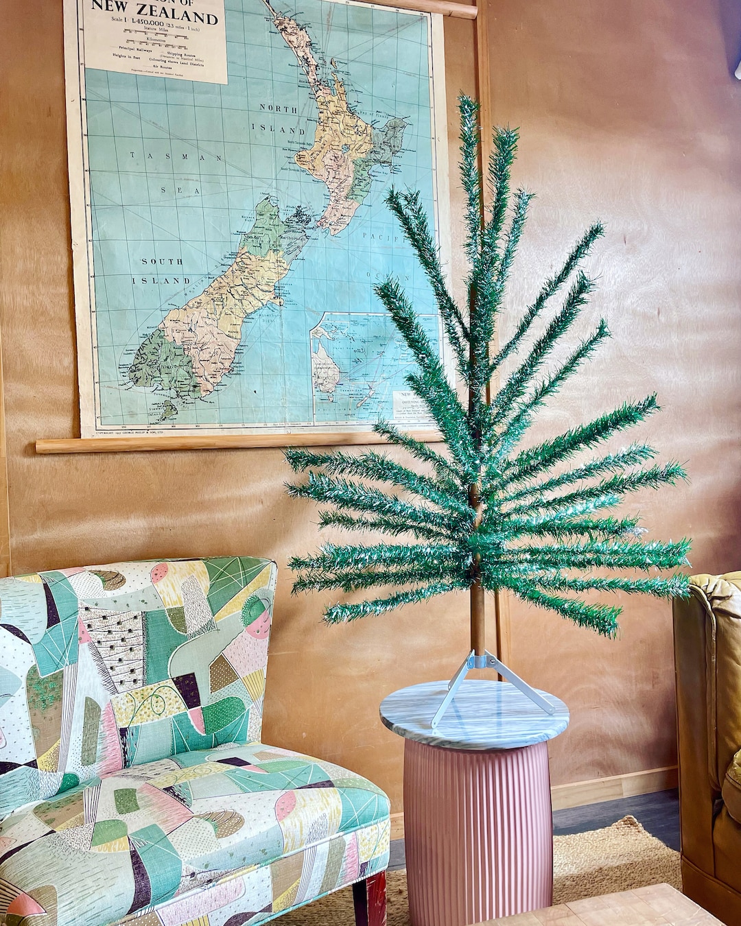 4 Vintage Christmas Tree Midcentury Modern Sparkly Silver & Etsy UK