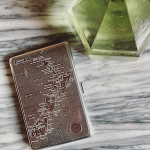 Seltenes Zigarettenetui aus Metall mit Neuseeland Gravur