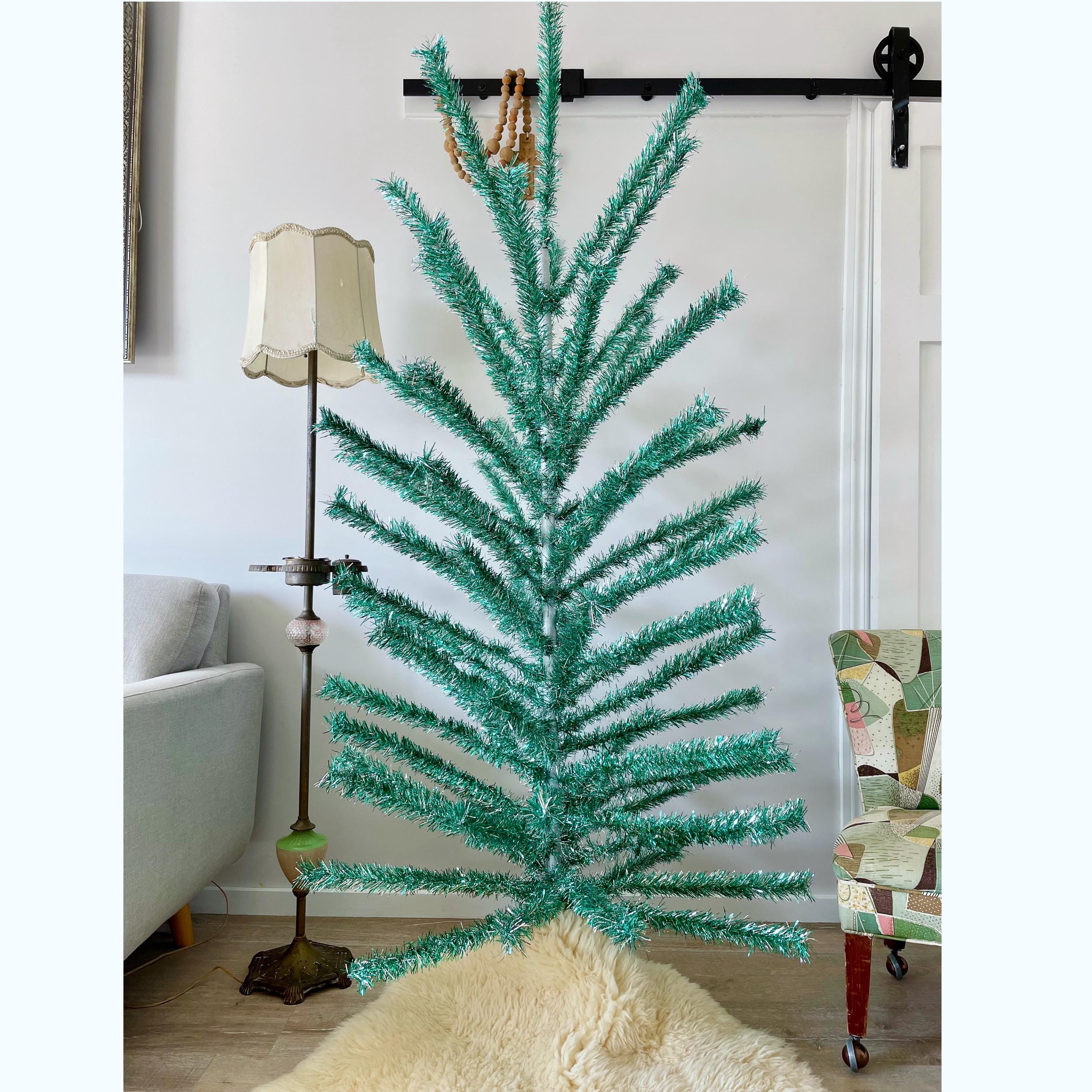 Turquoise Green 6 Foot Tall Midcentury Modern Christmas Tree