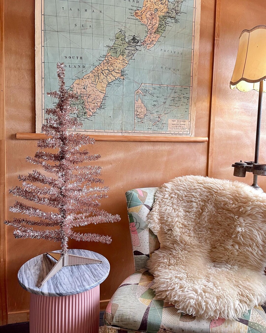 Vintage Pink Aluminum Christmas Tree 1980s Mini Pink Tinsel Etsy UK