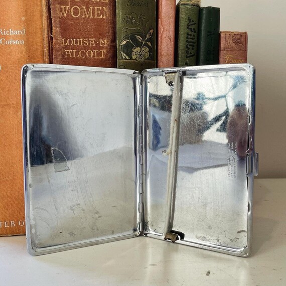 cigarette case nz Chrome New Zealand Engraved Cigarette Case / Metal Wallet