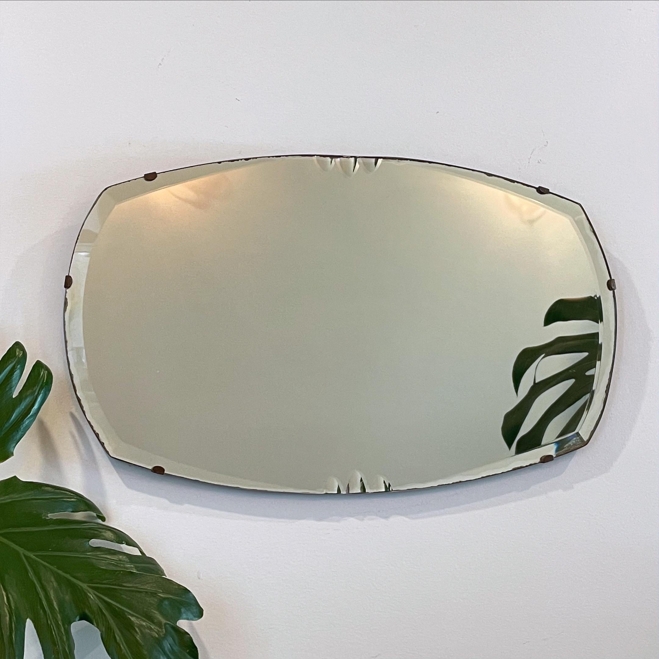 1930s large round wall mirror - Etsy 日本