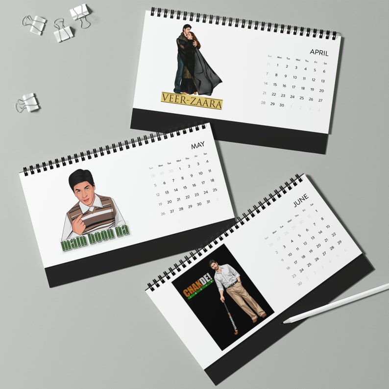 Shahrukh Khan Desktop Calendar 2024, Bollywood, Indian Actor, SRK Fan