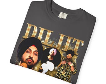 Diljit Dosanjh l Cantante Punjabi l Indio l Punjabi l Actor Punjabi l Desi l Sur Asiático l Cantante l Camiseta unisex l Estilo vintage de los años 90