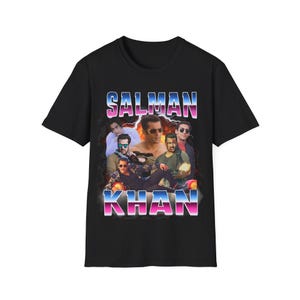Salman Khan 90s Vintage Bollywood T-shirt Unisex Softstyle Tee, Indian Actor Desi South Asian, Movie Fan Gift, Retro Tee Shirt, Classic