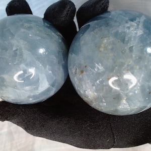 High Quality Blue Calcite Spheres , Choose Your Own