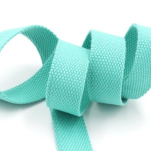 Light Teal Cotton 1 inch (25mm) width Webbing- by the yard
