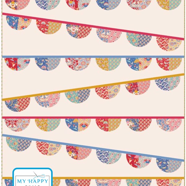 Tilda- Jubilee- Bunting Quilt Kit- Dove White- February 2024