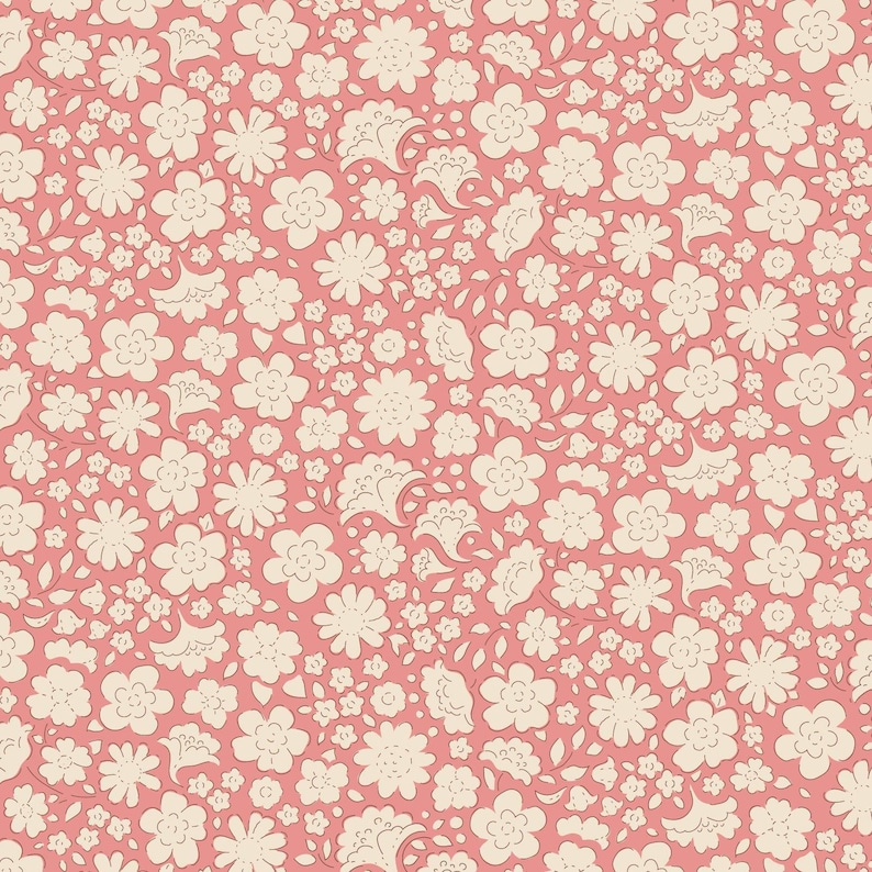 Tilda- Creating Memories- Carla TIL130118- Pink- Half Yard- June 2024 image 1