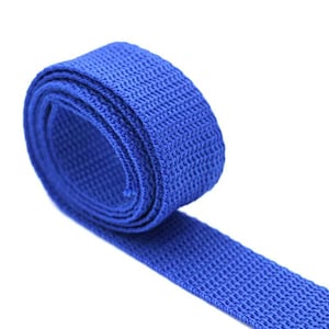 Blue Polypropylene 1 inch (25mm) width Webbing- by the yard