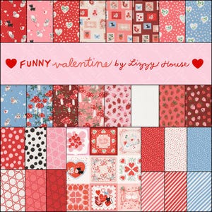 PRÉ-VENDA - Funny Valentine da Lizzy House - Pacote Fat Quarter - Novembro de 2025