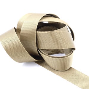 Tan 1 inch (25mm) width Nylon Webbing- Strapping by the yard