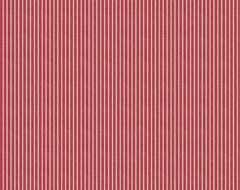 Tilda- Creating Memories- Tiny Stripe TIL160084- Red- Half Yard- June 2024