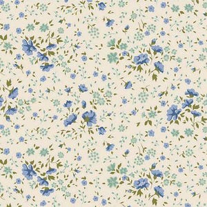 Pré-commande Tilda Basic Wideback 108 po. de largeur - Ellie TIL150012-V15-Bleu/sarcelle - Un demi-mètre - Octobre 2026