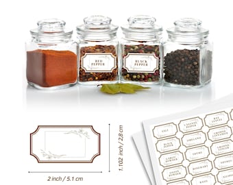 80 Etiquetas para Potes de Temperos para Imprimir: Adesivos para Organização de Cozinha (Download Digital)