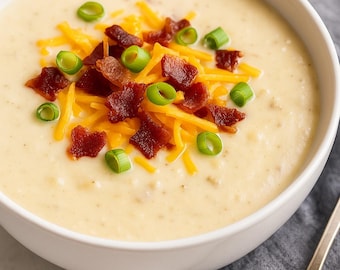 Receita de Sopa de Batata Assada | Comida Caseira Aconchegante em PDF | Jantar com Sopa Cremosa para Imprimir