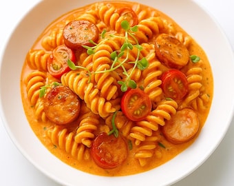 Receita de Massa com Molho Cremoso de Tomate • Molho Sedoso, Jantar Fácil (Download em PDF)