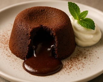 Receita de Sobremesa de Lava Derretida – Uma Delícia Rica e Cremosa para o Inverno | PDF de Receitas para as Festas