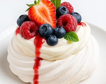 Ricetta per torta meringata senza glutine • Elegante dessert stampabile • Dolcetto GF facile • Download digitale