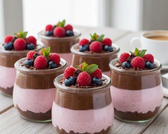 Glutenvrij no bake cheesecake cups Recept pdf - zonder bloem Dessert