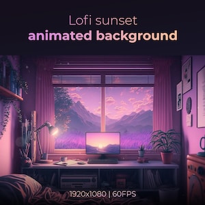 Animated Background | Vtuber background | Cozy Bedroom Background | Ambient | Lofi Bedroom | Purple Overlay | Twitch Stream Overlay | Scene