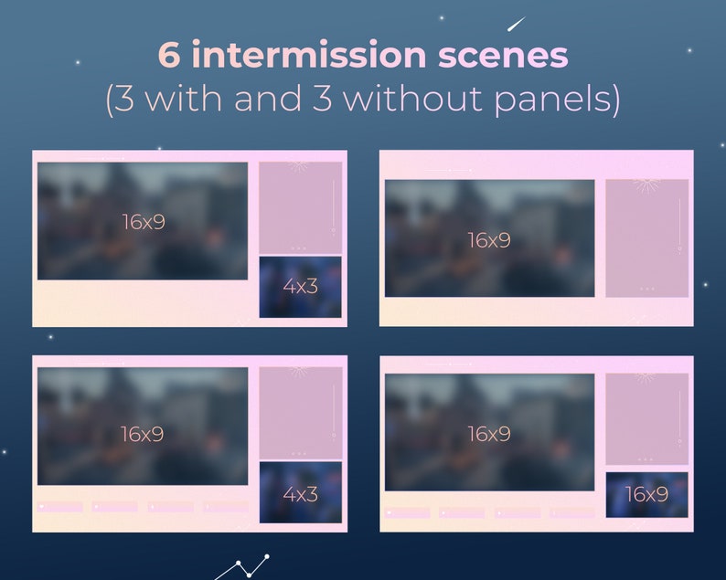 Cotton Candy Twitch Pack Animated Overlay Minimal Twitch Overlay