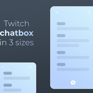 Twitch Chatbox Minimal, Simple Baby Blue Chat Box for Streamers and Content Creators, Aesthetic Chat Overlay, Static and Animated Chatbox