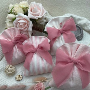 Maßgeschneiderte Tasche in Rosa und Creme