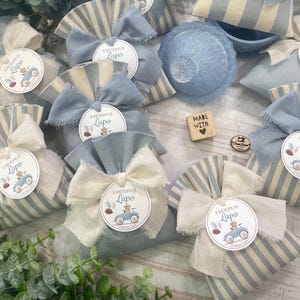 Sacchetto Sartoriale Nuvola e Panna con Tag Personalizzato