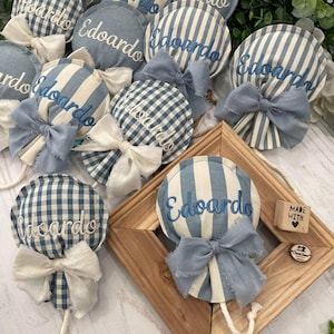 Maßgeschneiderte Tasche Ballonpuder und Creme mit personalisiertem Etikett