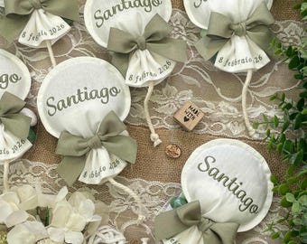 Sac ballon personnalisé, coloris au choix, avec broderie du nom et de la date