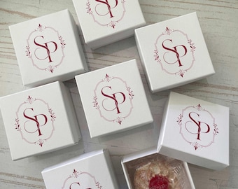 Personalized Place Card Box with Almond Paste