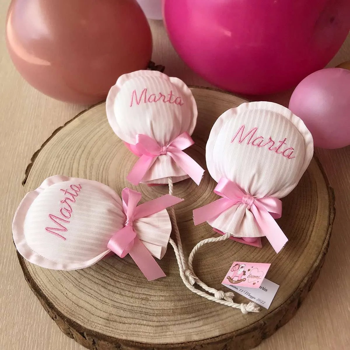 Bomboniera Palloncino in Ceramica Pugliese personalizzato con nome – Misura  10x7x6cm –