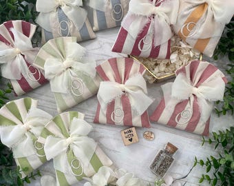 Tailored Bag Assorted Colors with Initial Embroidery