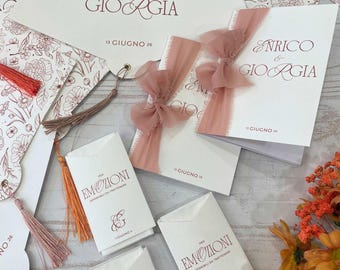 Personalized Wedding Set with Fan, Handkerchief and Mass Booklet