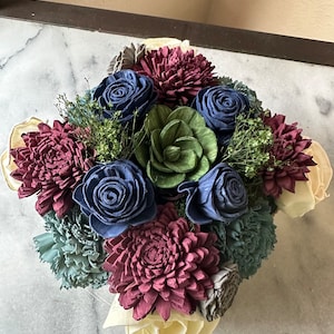 Wood Flower Box Arrangements