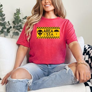 Alien Warning Area 51 Softstyle T-Shirt, Gift for Sci-Fi Lovers, Area 51 Style, Alien Fanatic, Alien Warning Sign, Alien Warning Sign