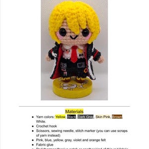 PDF Crochet Pattern Don Quixote, Limbus Company [ENG]
