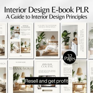 Interior Design Ebook, PLR Canva E-Book, Wohnkultur E-Book, Interior Design-Course-Tool, Resell-Buch, Interior Design Principle bearbeitbares Buch
