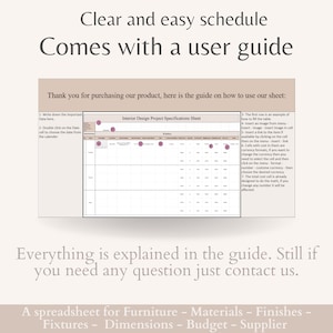 Interior Design Specifications Spreadsheet Home Renovation Interior ...