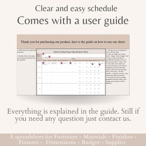 Interior Design Specifications Template Excel Template FFE Interior ...