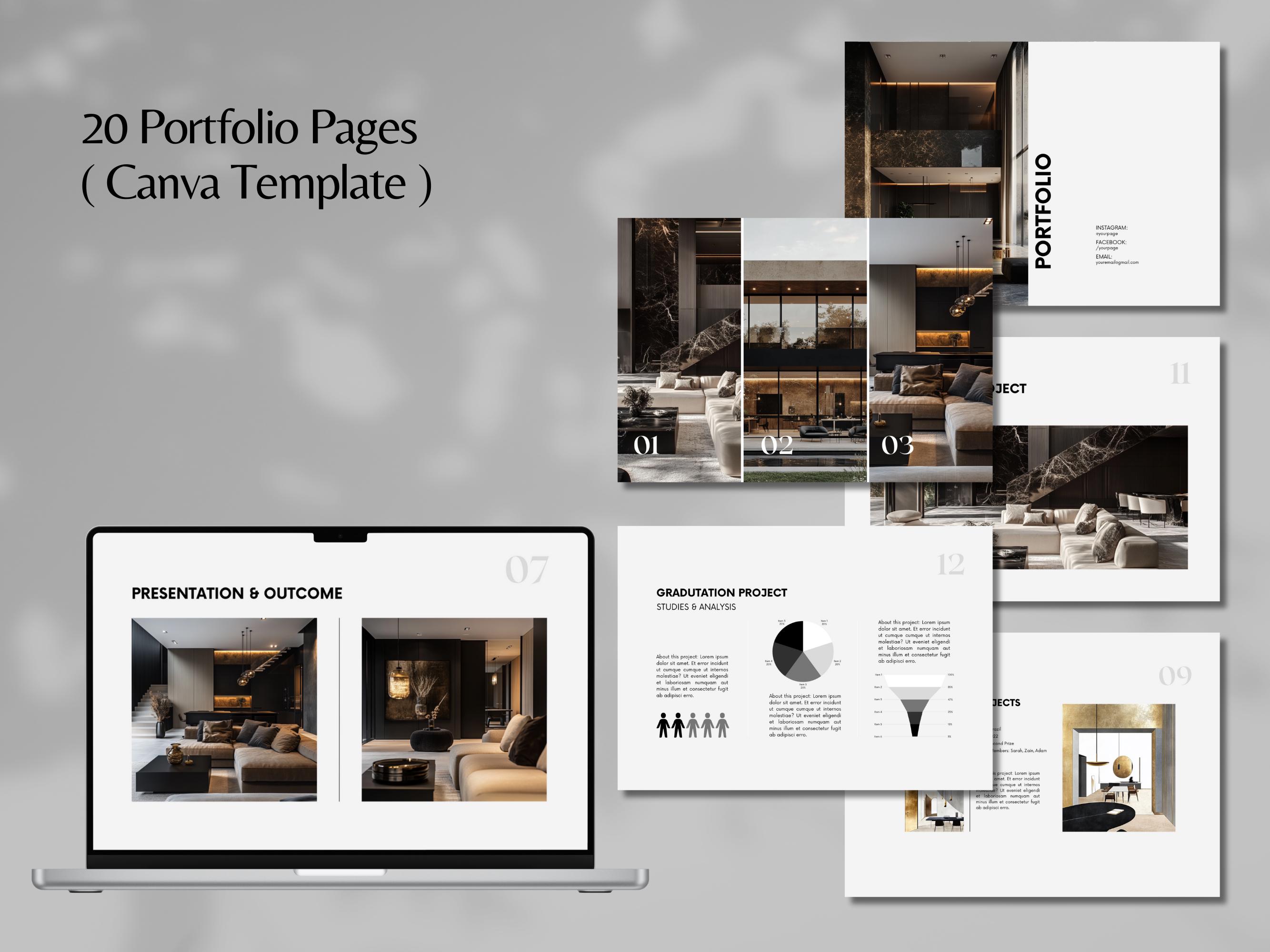 Interior Design Portfolio Template, Luxury Interior Design Template ...