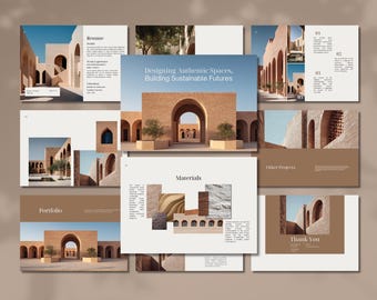Architecture Portfolio Template, Minimalist Interior Design Canva Template, Architect Resume Presentation, Project Proposal Catalog