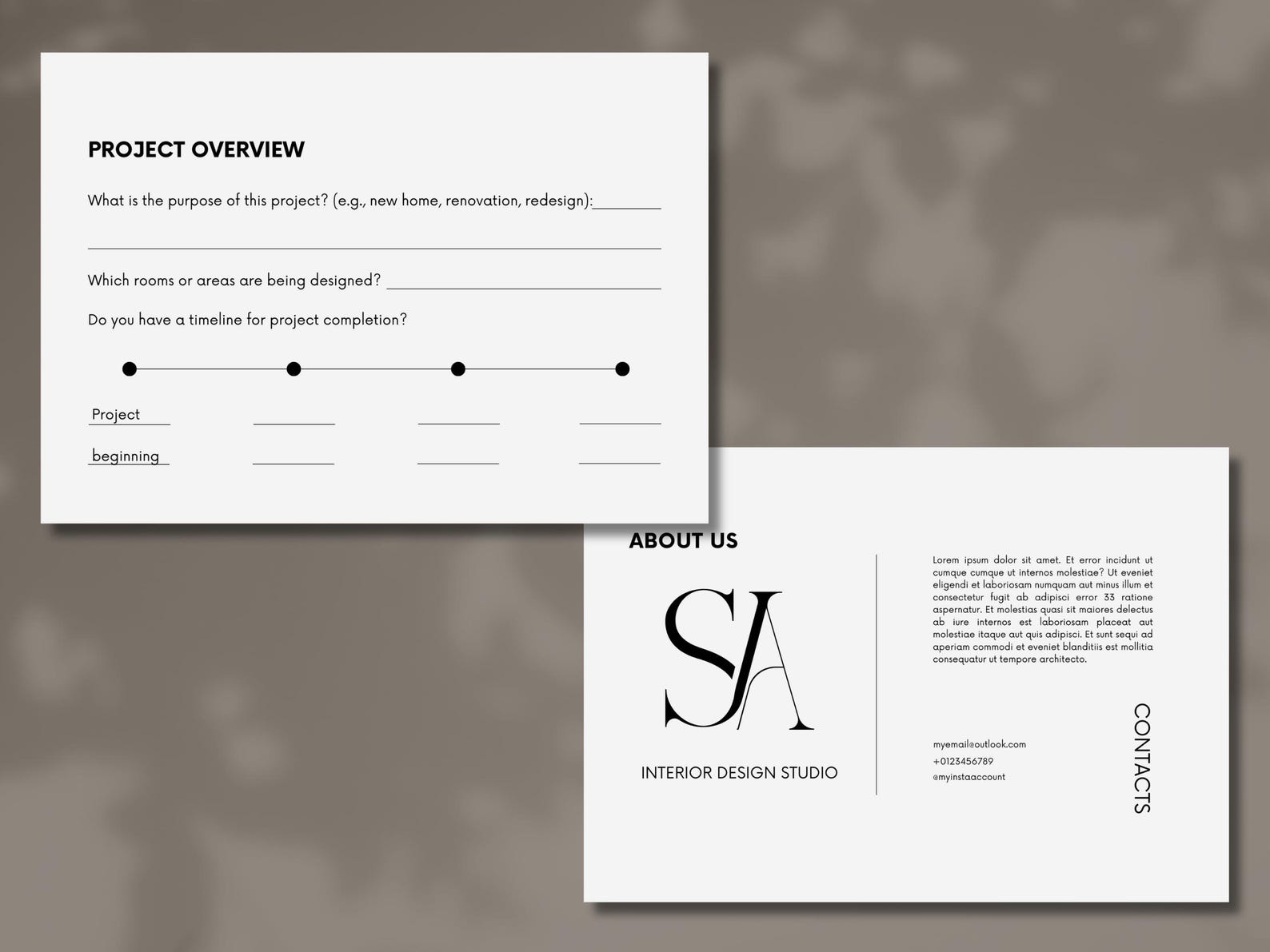 Interior Design Client Questionnaire Template, Interior Design Client ...