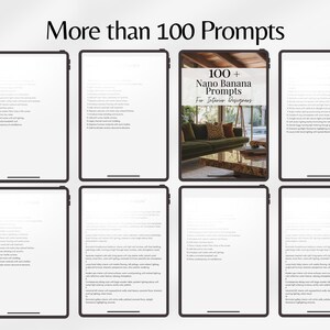 Nano Banana Prompts For Interior Designers, Interior Design AI Prompts, Rendering AI Prompts, Home Decor Templates PDF, Prompts For Interior image 2